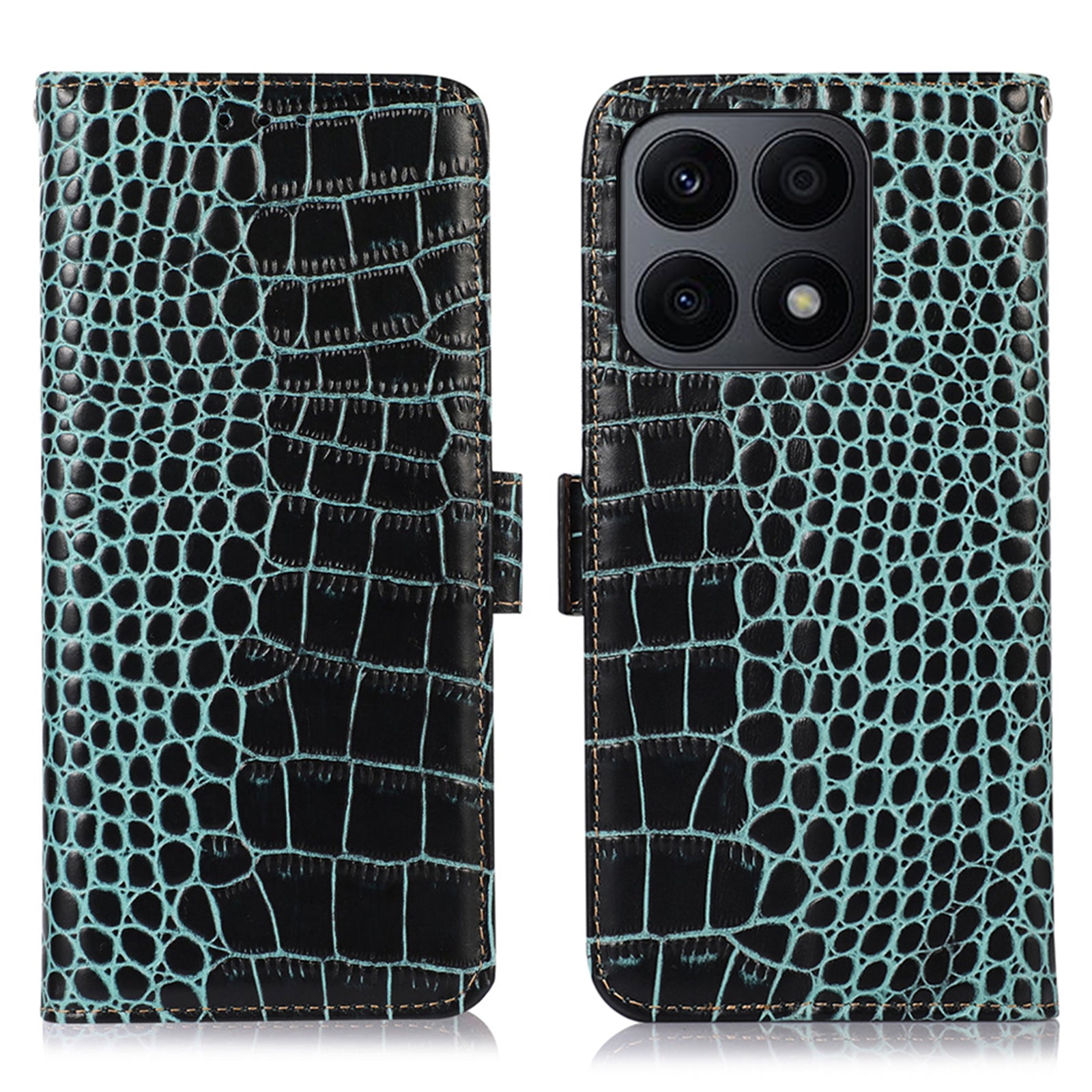 RFID Blocking Phone Case for Honor X8a 4G Genuine Cowhide Leather Wallet Stand Phone Cover RFID Blocking Phone Case for Honor X8a 4G Genuine Cowhide Leather Wallet Stand Phone Cover